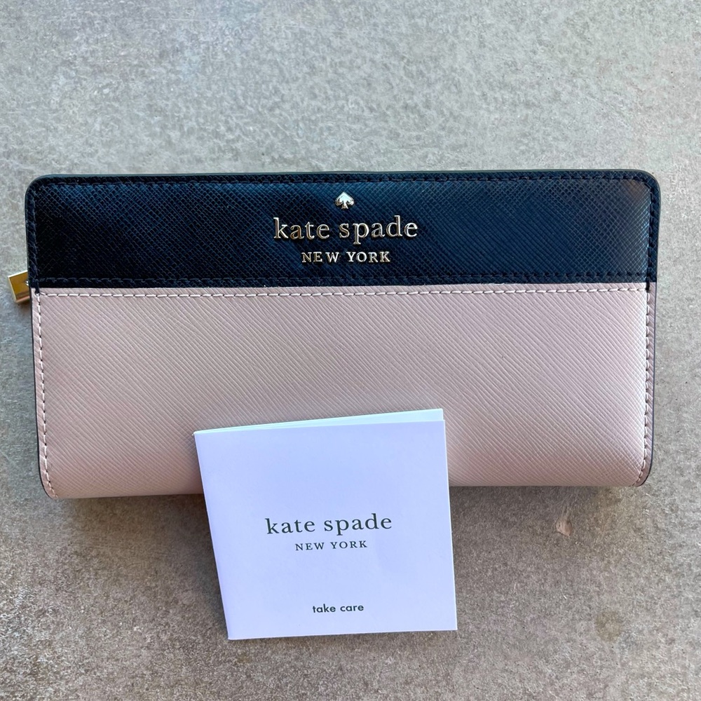 NWT Kate Spade Staci Colorblock Slim Bifold Wallet - Picture 1 of 10